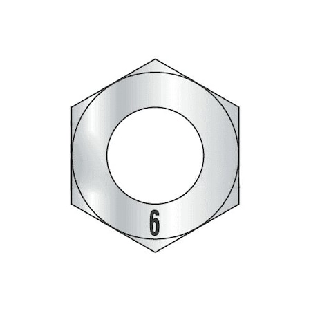 Hex Nut, M24-3.00, Steel, Class 6, Zinc Plated, 19 Mm Ht, 15 PK